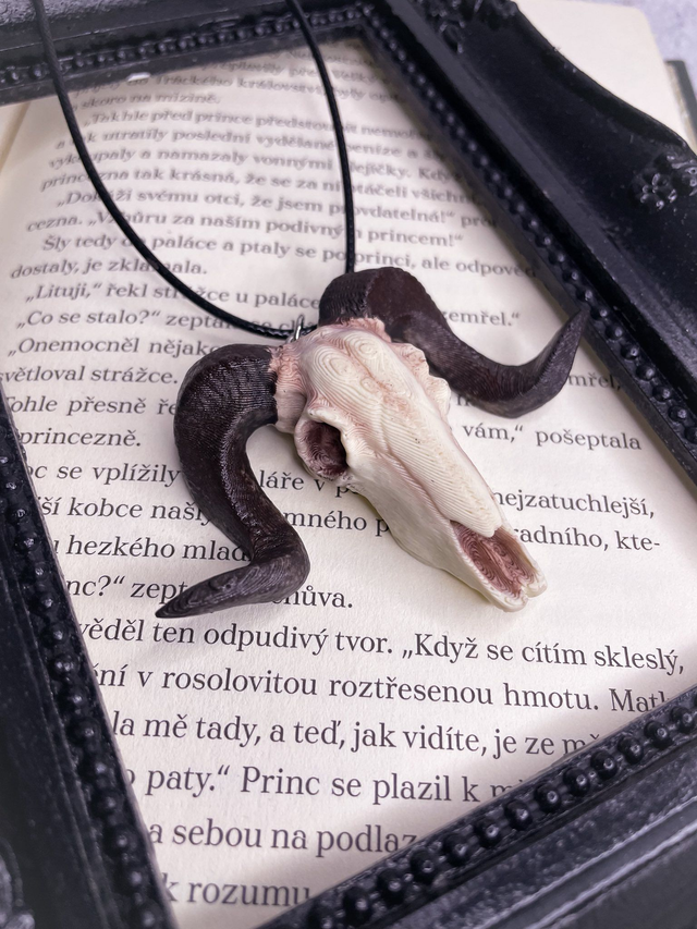 Náhrdelník Baphomet na šňůrce