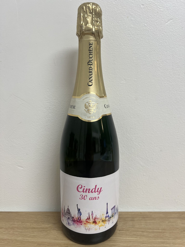 Etiquette pour bouteille de Champagne et/ou Champomy