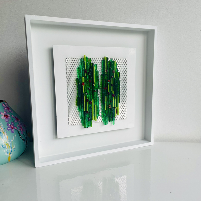 Glas sculptuur - Klaprozenveld 