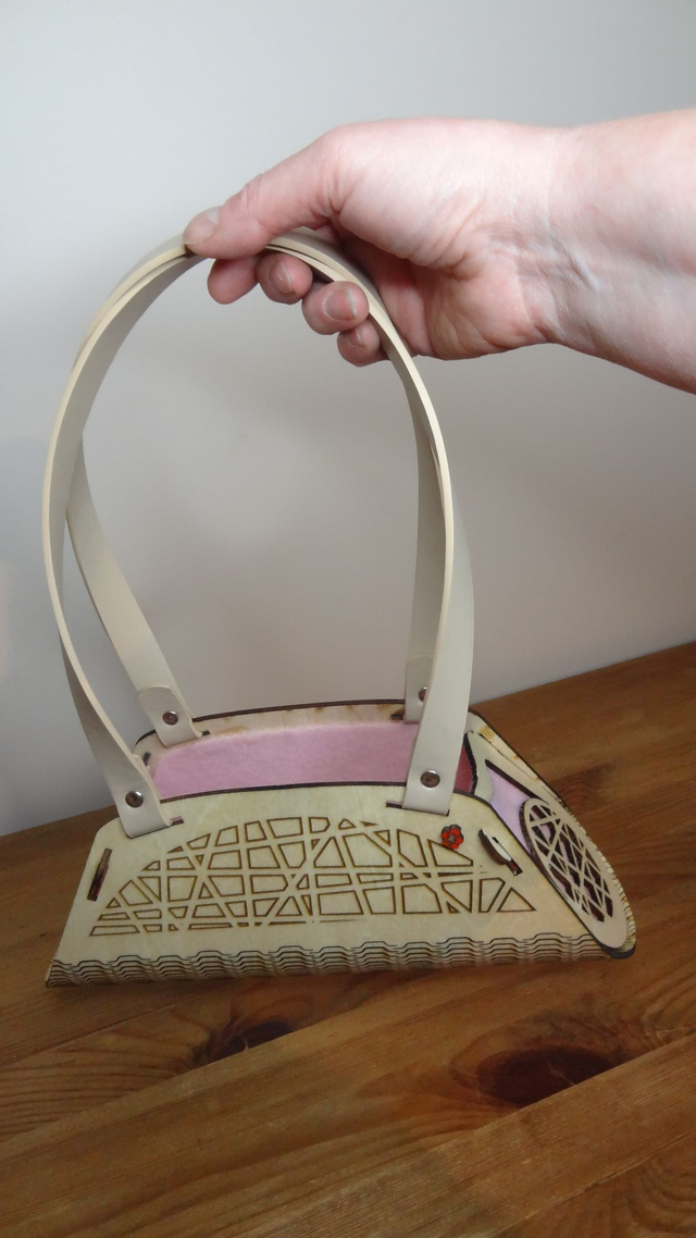 Sac en bois de soirée geom