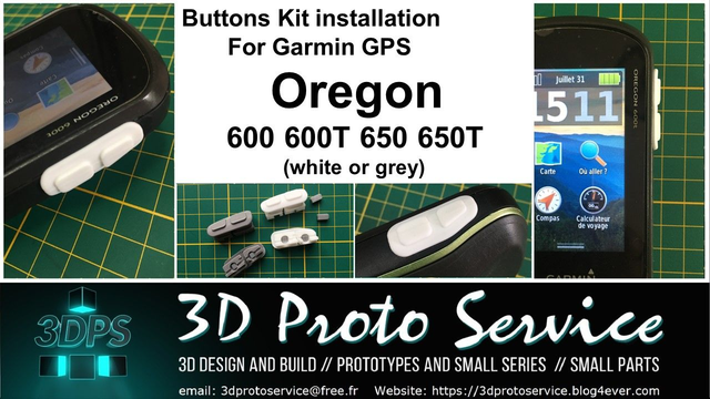 Garmin Oregon 600 (T) / Oregon 650 (T) On/Off Buttons kit / Cover Case Bouton "GREY COLOR"