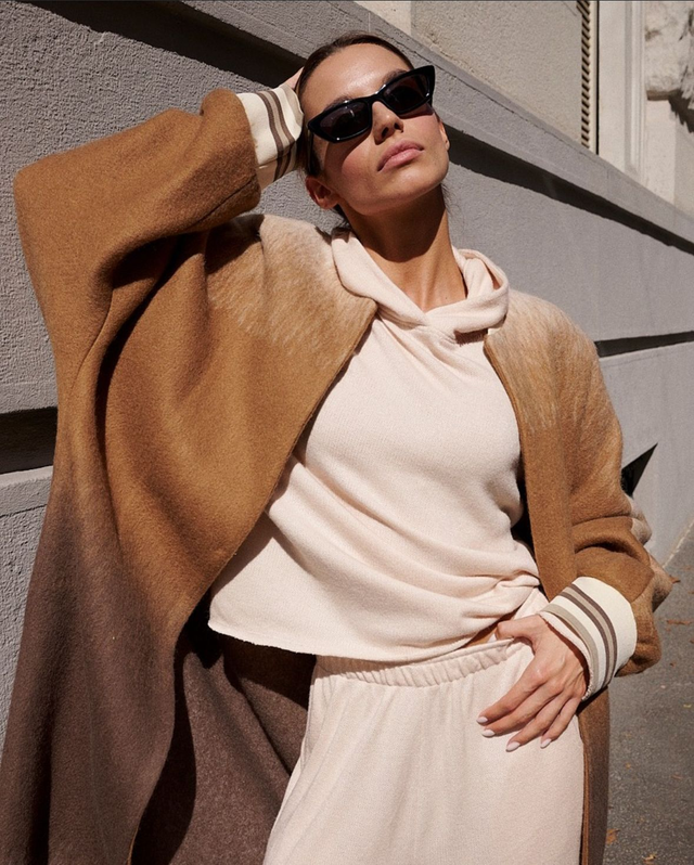 Cream/Camel Ombré Coat