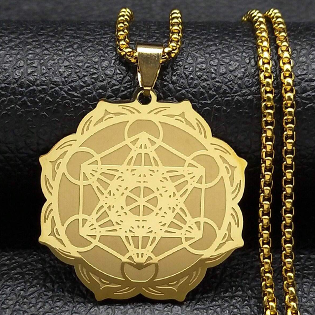 Pendentif Métatron avec sa chaine doré