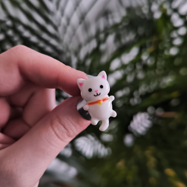 Mini pins - Chat blanc