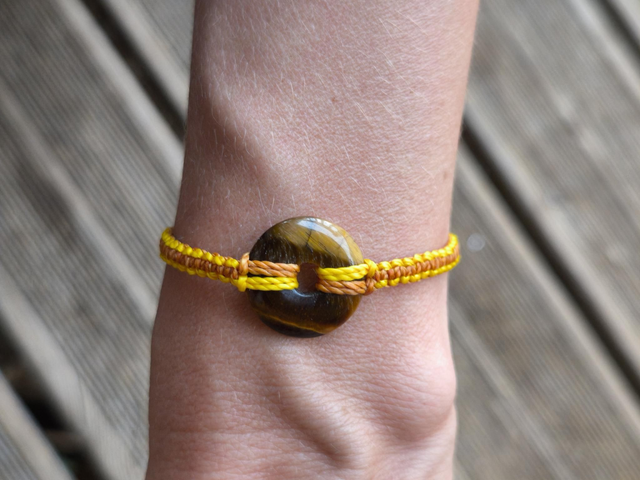 Bracelet réversible oeil de tigre du Brésil