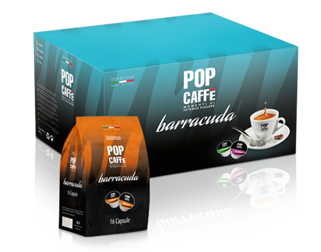 96Capsule Barracuda sono compatibili con la macchina Barracuda, la new entry in casa Pop Caffè. 