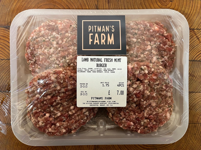 Lamb Natural Fresh Mint Burger Gluten Free