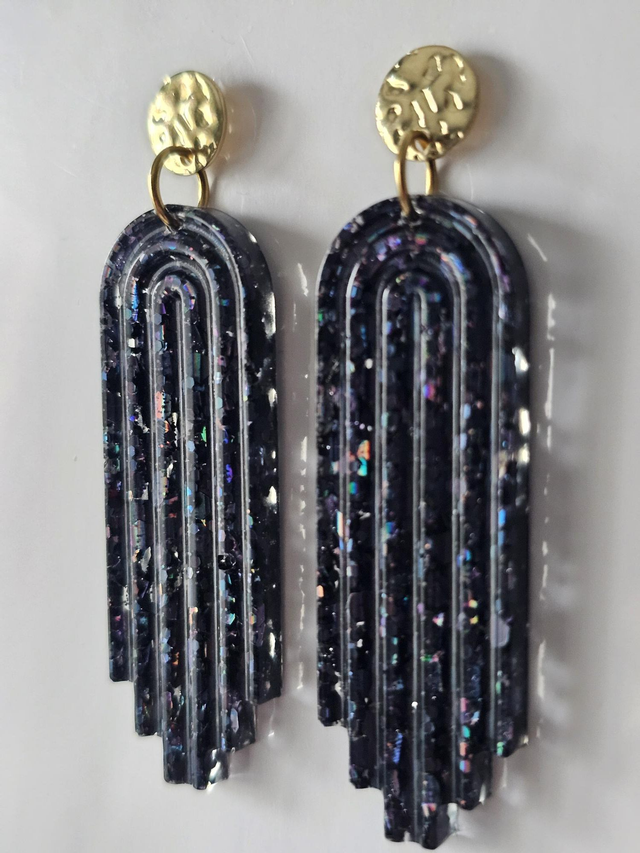 ARTY aux paillettes noires holographiques