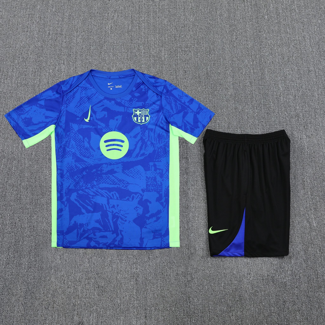 Conjunto completo F. C Barcelona PRE-PARTIDO (Azul Claro) - Versión Fan - 25-26