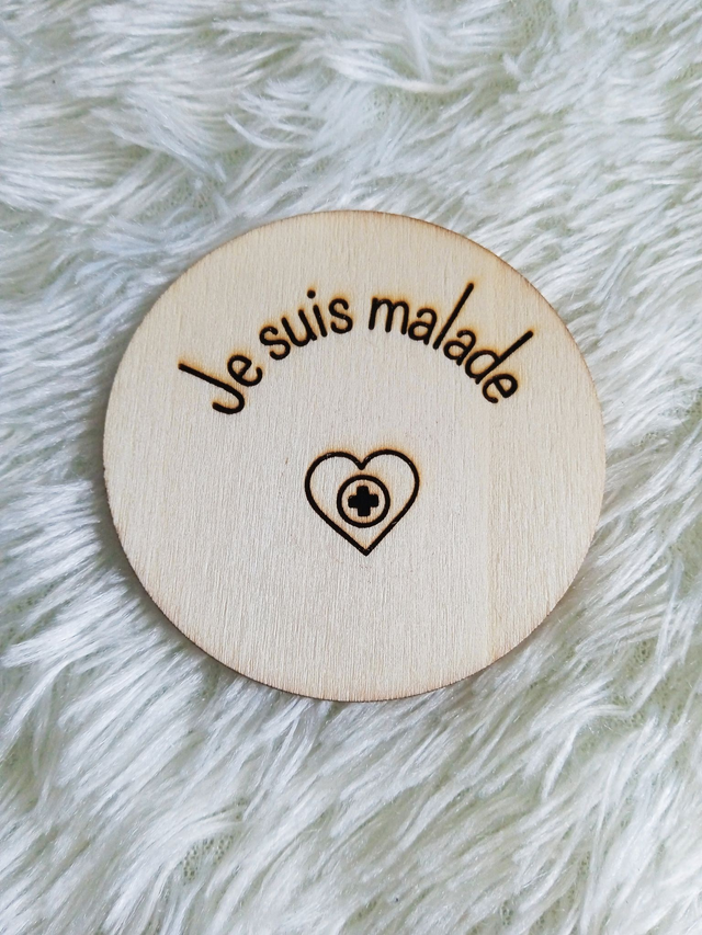 Disque accessoire &quot;Je suis malade&quot; pour panneau de porte interchangeable By Romalysa