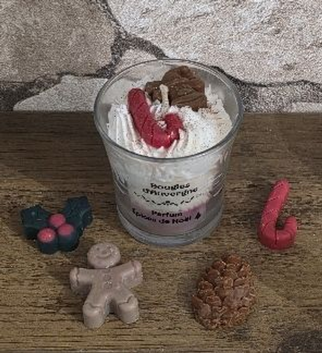 Bougie Artisanale Épices de Noël n°32 - 100g - Création Unique