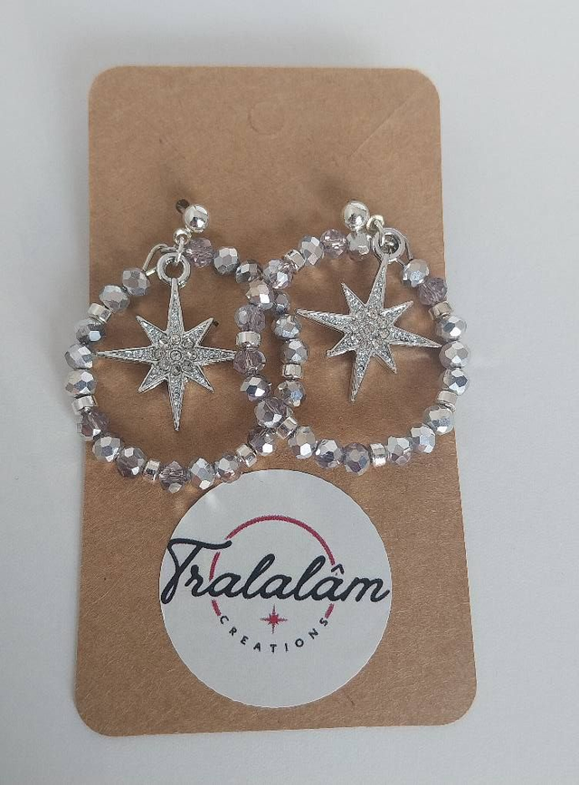 ✨Boucles d’oreilles &quot;étoiles argentées&quot;✨