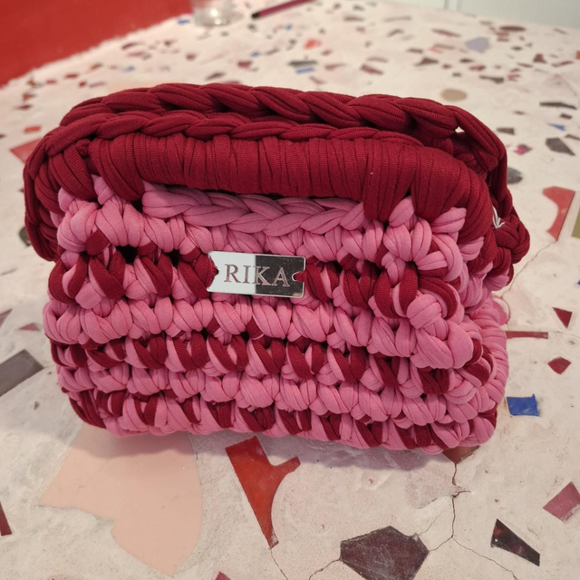 Rik-49 sac rose et rouge porte monnaie 