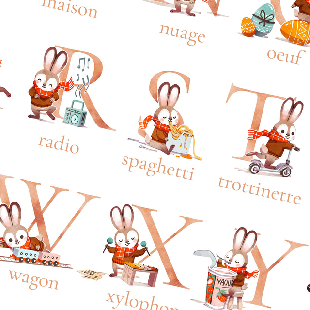 L'abécédaire de Joseph Lapin (A3 ou A2)