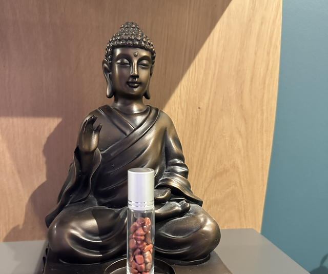 Roll-on avec pierres naturelles de Jaspe Rouge