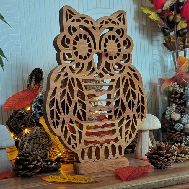 Hibou en hêtre