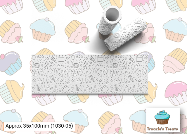 New Year Debossing Textured roller for fondant/cookies