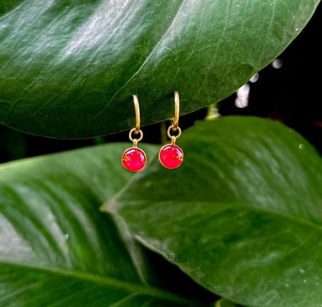 Boucles d'oreilles - Fleurs de grenade