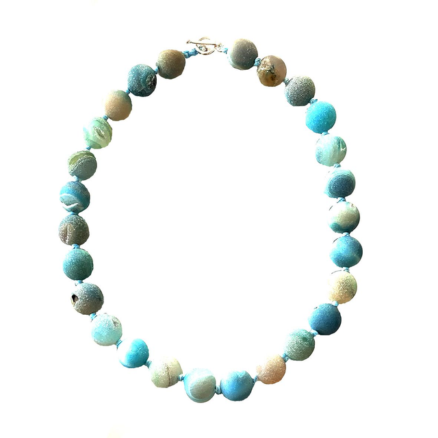 Collana con sfere in agata druzzi modello 0985