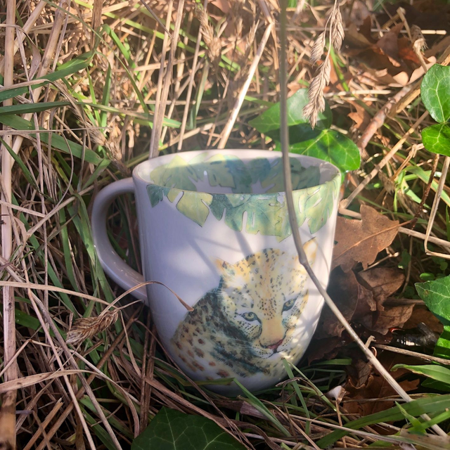 Leopard upcycled ceramics
