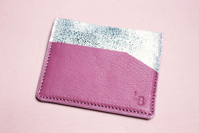 Porte Carte - Rose&amp;Argent