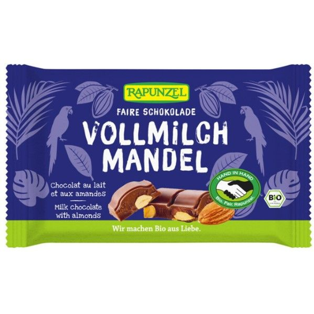 Rapunzel Vollmilch Mandelschokolade 100g Tafel
