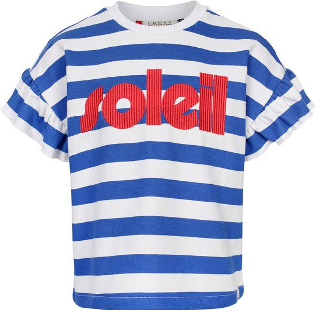 LOOXS Top white blue striped