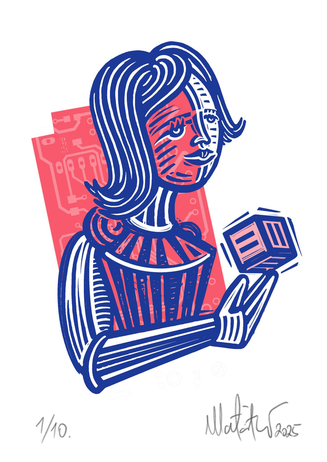 Limitovaná fine art grafika Maťátko