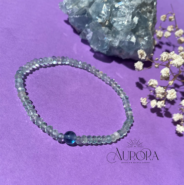 Fluorit Armband facettiert 4mm