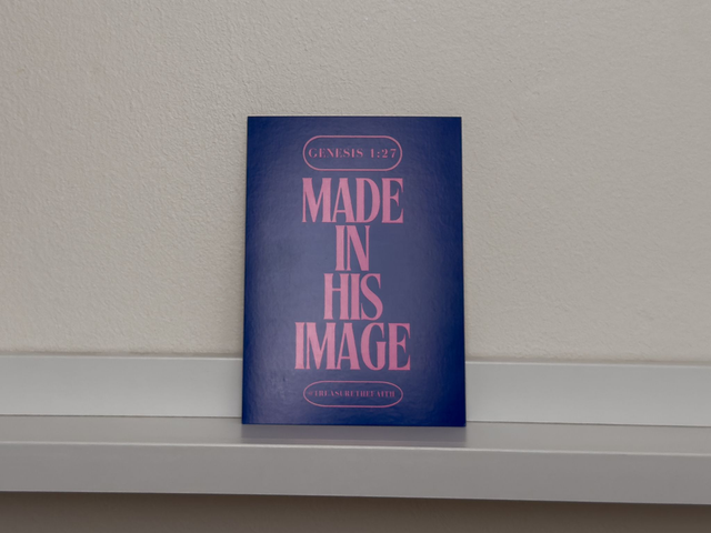 Made in his image postcard 