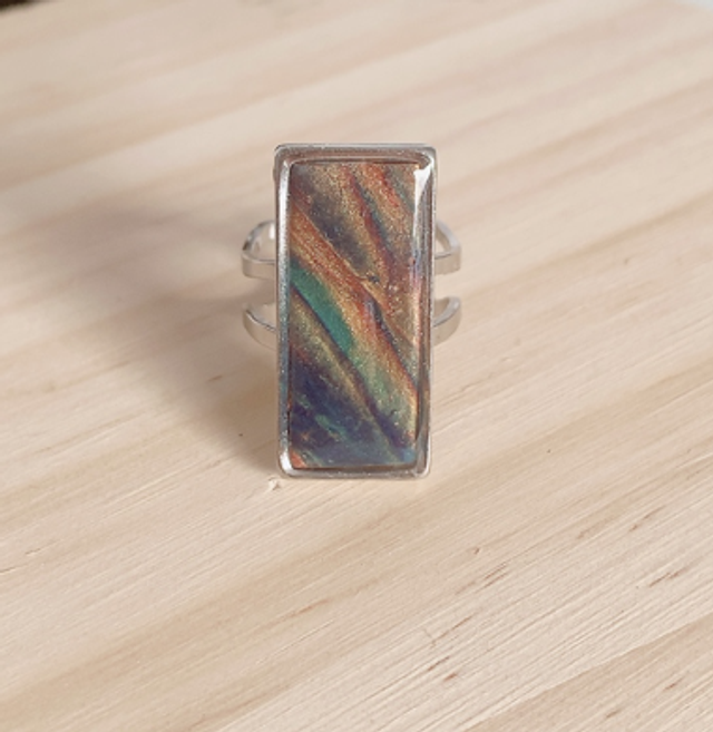 Bague "Arc en ciel élégant" 