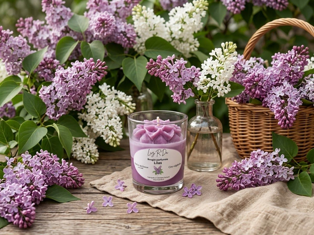 Bougie Déco - 60 grammes - "Lilas"