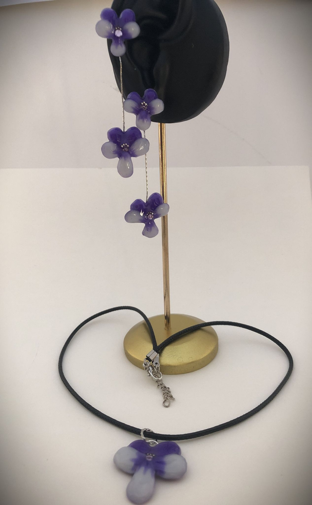 Parure Orchidée Mauve