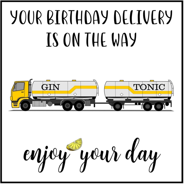 103 - GIGGLE CARD AG - BIRTHDAY DELIVERY GIN