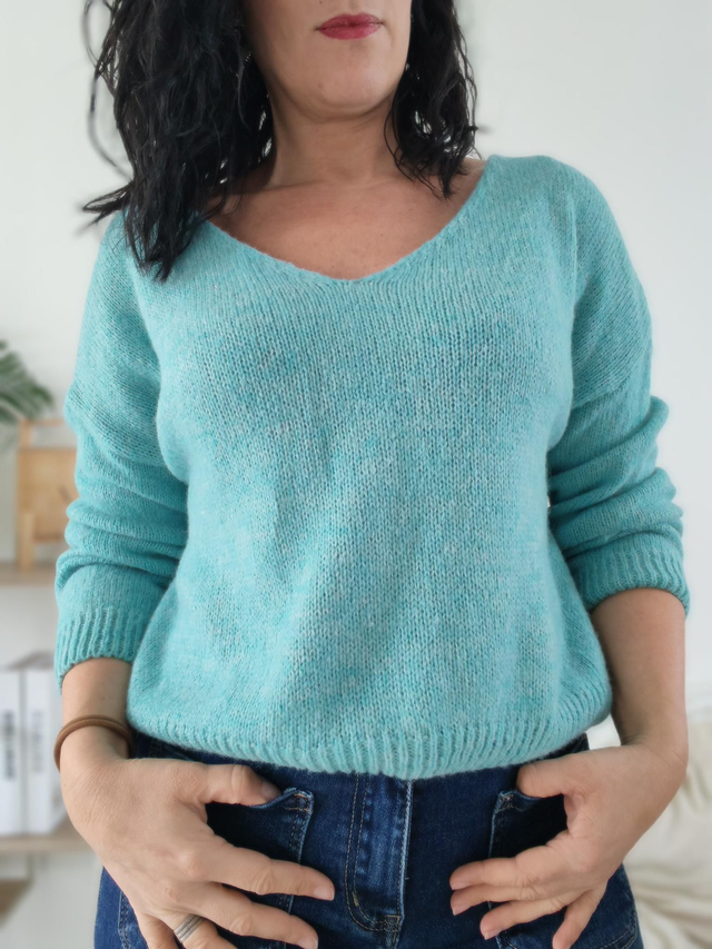 Pull turquoise