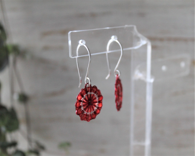 Boucles d'oreilles tissées en crin de cheval