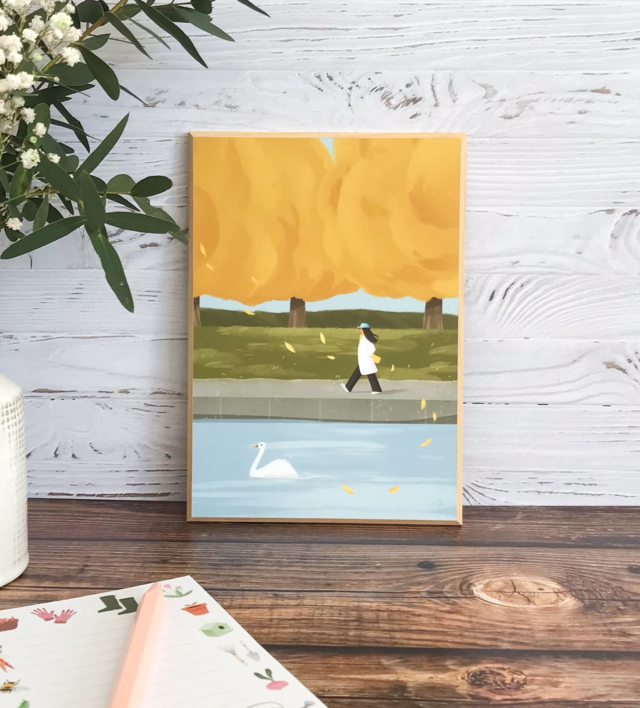 Tableau Contemplation automne 