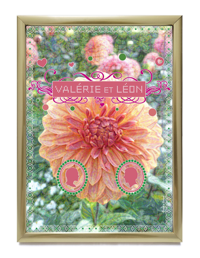 CENTRE DE TABLE 13 X 18 cm FLORE (CE-006-P) personnalisable