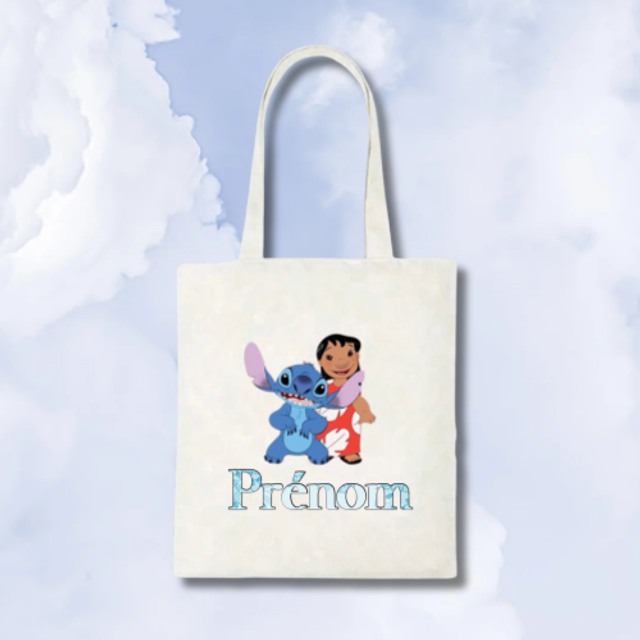 Tote bag Lilo et Stitch Prénom 