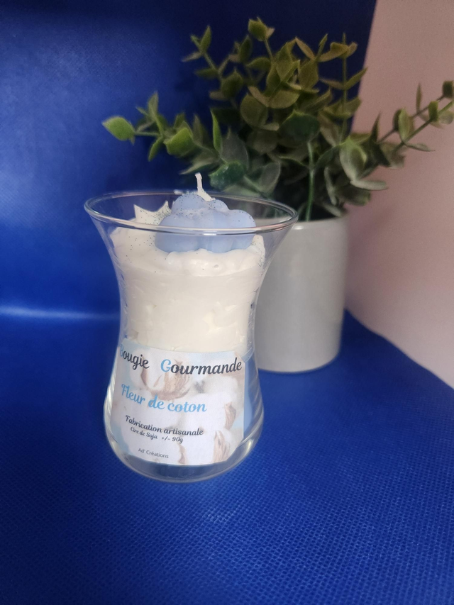 Bougie fleur de coton 90g