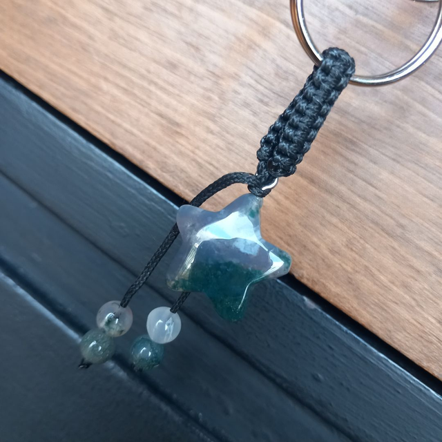 Porte-clés en Agate mousse