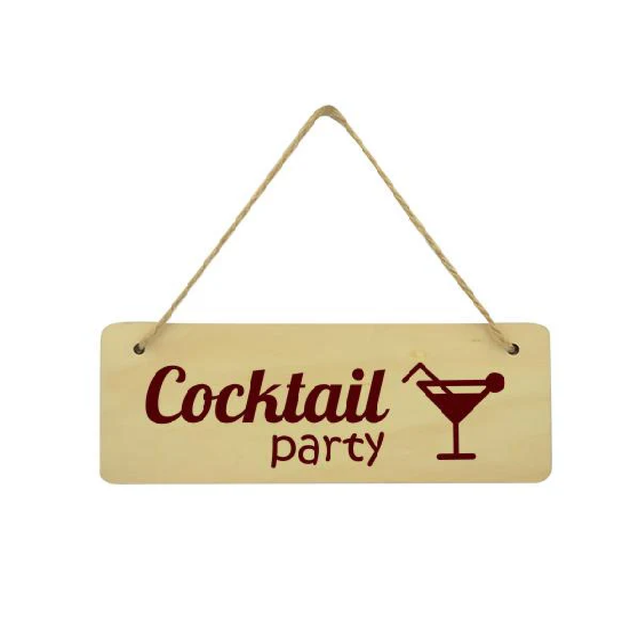 Natural MDF Rectangle Door Plaque