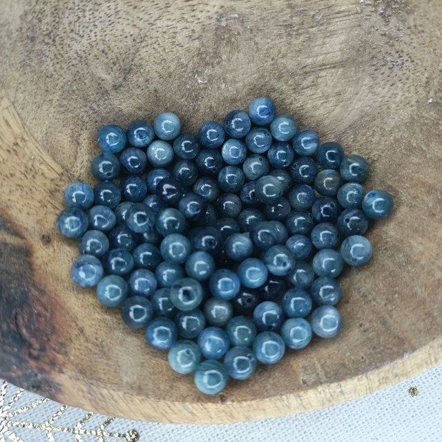 Cyanite / Boule de 6 mm à l&#039;unité / Pierres Naturelles Rondes et Polies