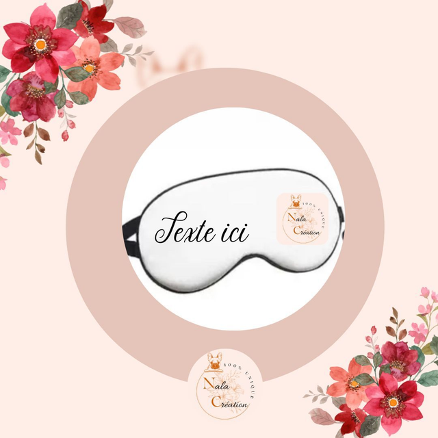 cache yeux - sommeil - personnalisable