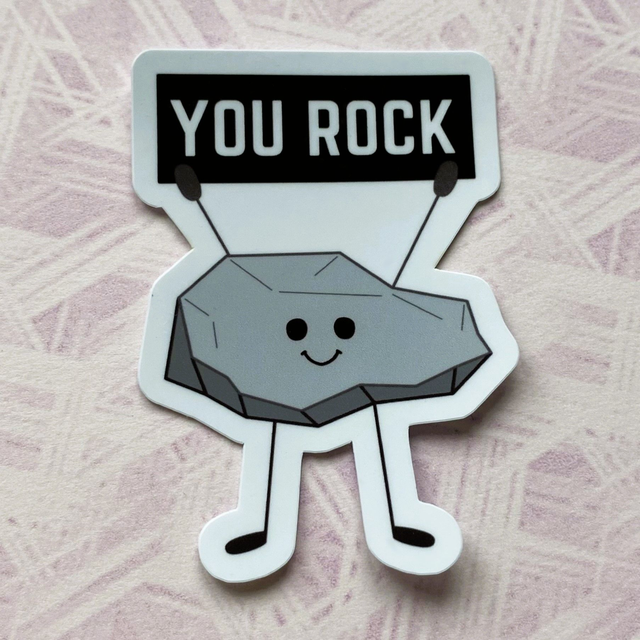 M: you ROCK (laminated sticker)