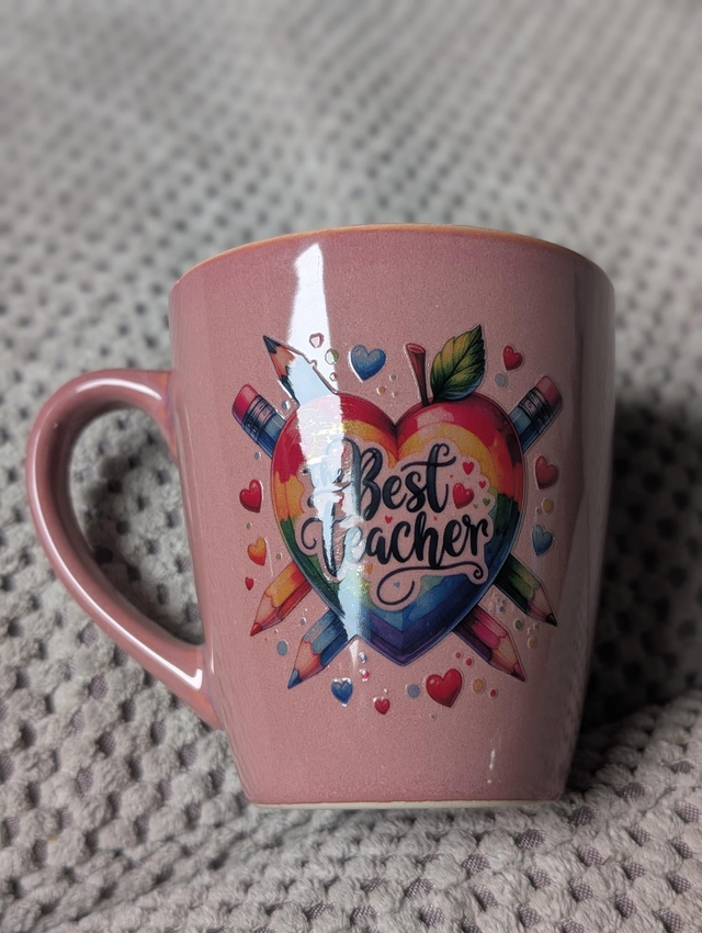 Tasse vieux rose teacher