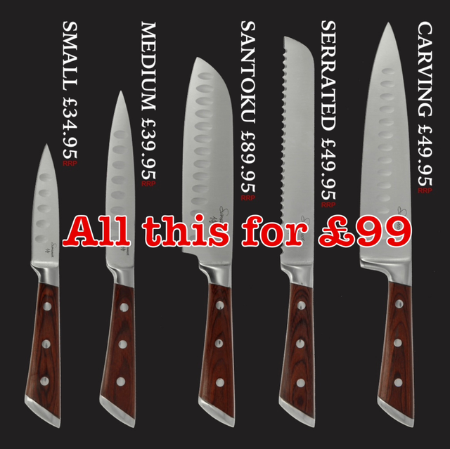 5 pce samurai chef set (free postage)