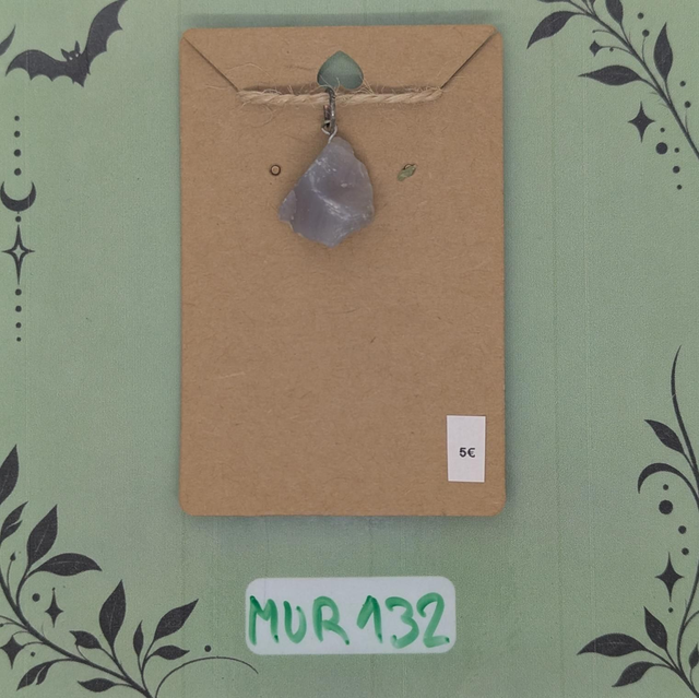 MUR132 Pendentif Pierre Brute 