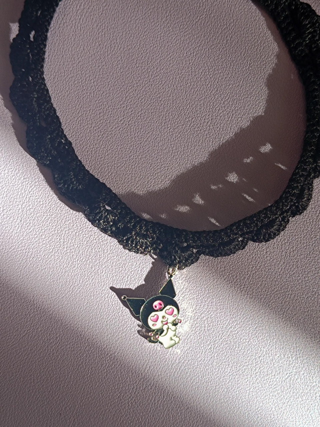 Collier ras de cou Kuromi