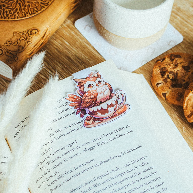 03 - Marque-Pages Magnétique - Chouette Tasse